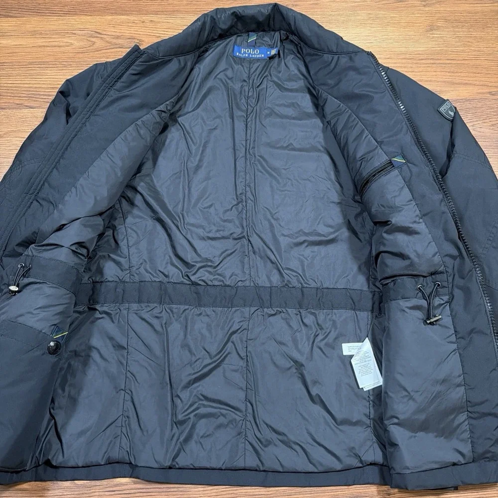 Polo Ralph Lauren Jacket Mens M Black Oxford Field Water Repellant Military